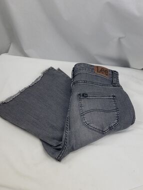 Lee Women's Gray Flare Jeans Raw Hem Size  6